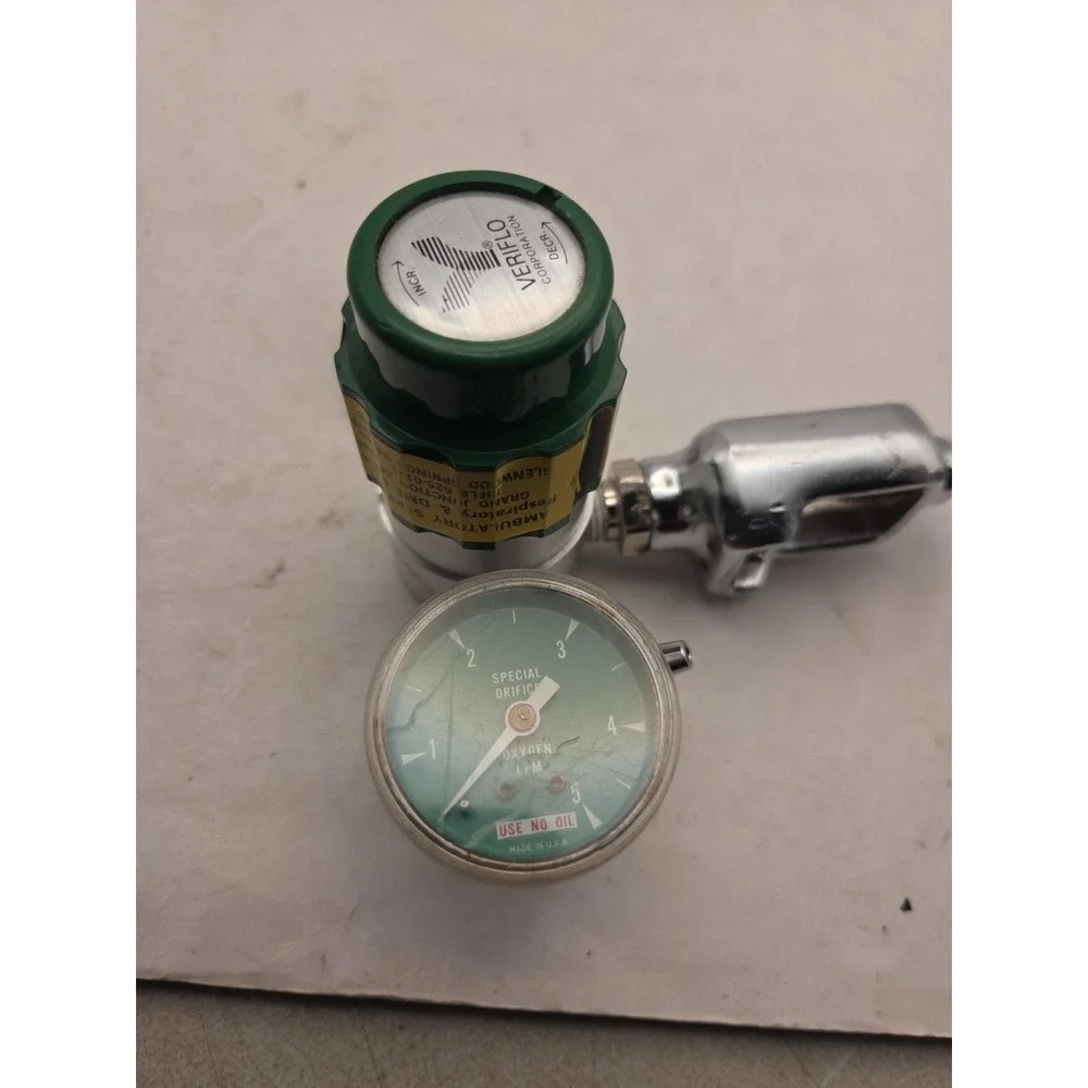Veriflo Corp 1226283 regulator with gauges - TESTED SEE NOTES